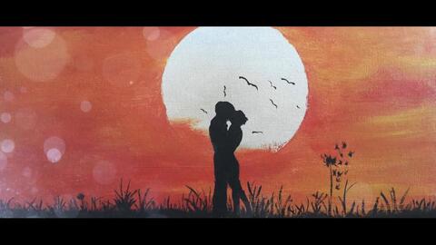 丙烯画入门教程月亮